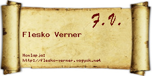 Flesko Verner névjegykártya